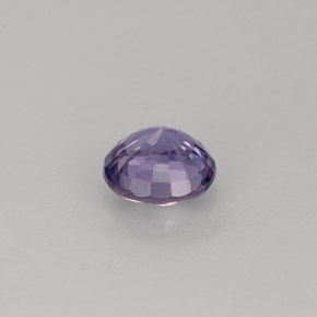 Zafiro violeta natural de 0,65 ct, corte redondo, VVS-VS