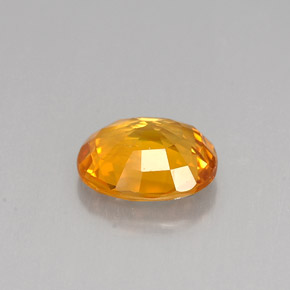 Zafiro amarillo natural de 1,96 ct, corte óvalo, VS