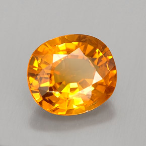Zafiro naranja natural de 1,81 ct, corte óvalo, VS-SI