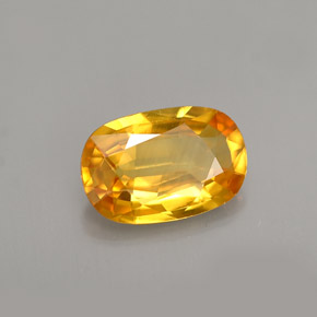Zafiro amarillo natural de 1,50 ct, corte óvalo, VS