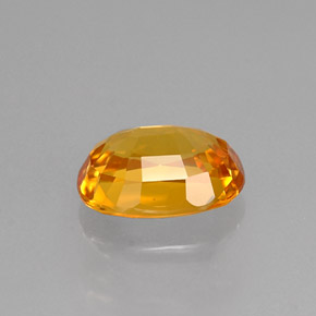 Zafiro amarillo natural de 1,63 ct, corte óvalo, VVS-VS
