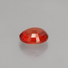 Zafiro naranja natural de 1,09 ct, corte óvalo, VS