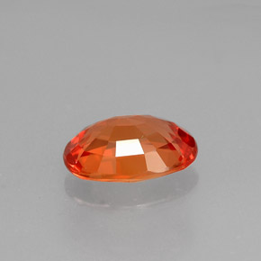 Zafiro naranja natural de 1,28 ct, corte óvalo, VVS-VS