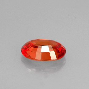 Zafiro naranja natural de 1,22 ct, corte óvalo, VVS-VS