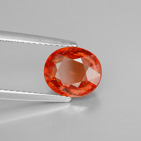 Zafiro naranja natural de 2,50 ct, corte óvalo, VVS-VS