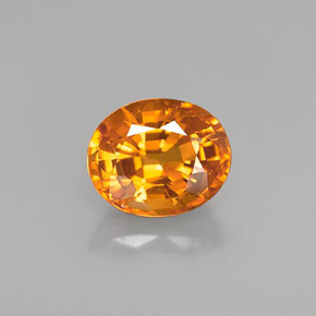 Zafiro amarillo natural de 1,67 ct, corte óvalo, VS-SI