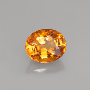 Zafiro amarillo natural de 1,67 ct, corte óvalo, VS-SI