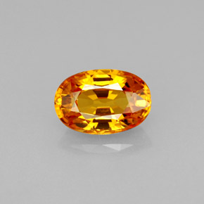 Zafiro amarillo natural de 1,36 ct, corte óvalo, VVS-VS