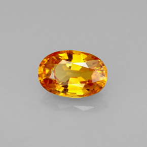 Zafiro amarillo natural de 1,36 ct, corte óvalo, VVS-VS