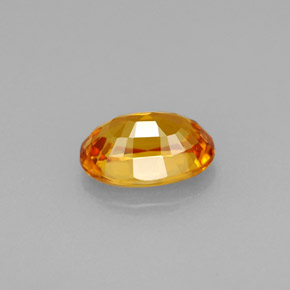 Zafiro amarillo natural de 1,36 ct, corte óvalo, VVS-VS