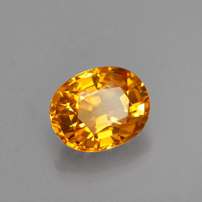 Zafiro amarillo natural de 1,41 ct, corte óvalo, VVS-VS
