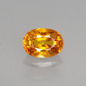 Zafiro amarillo natural de 1,52 ct, corte óvalo, VVS-VS