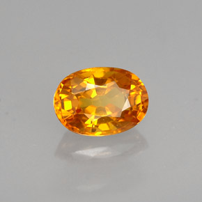Zafiro amarillo natural de 1,52 ct, corte óvalo, VVS-VS