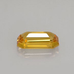 Zafiro amarillo natural de 1,23 ct, corte esmeralda, VVS-VS