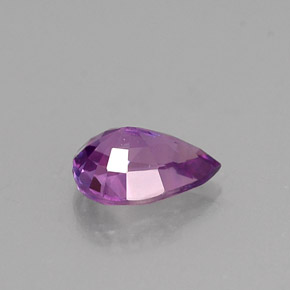Zafiro violeta natural de 0,54 ct, en forma de pera, VVS