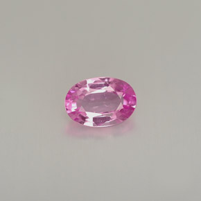 Zafiro rosa natural de 0,54 ct, corte óvalo, VVS