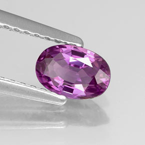 Zafiro violeta natural de 0,57 ct, corte óvalo, VS