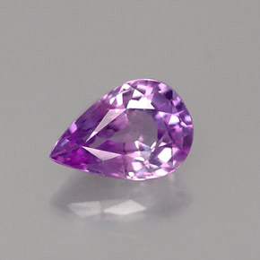 Zafiro violeta natural de 0,49 ct, en forma de pera, VS