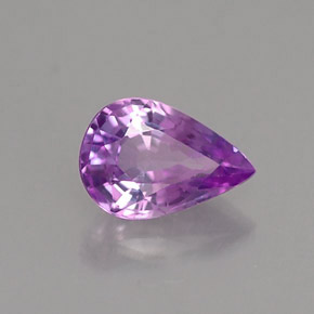 Zafiro violeta natural de 0,49 ct, en forma de pera, VS