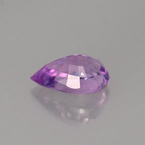 Zafiro violeta natural de 0,49 ct, en forma de pera, VS