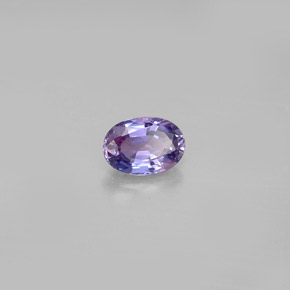 Zafiro violeta natural de 0,63 ct, corte óvalo, VS