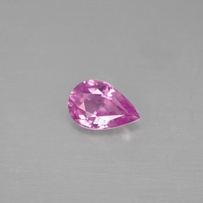 Zafiro rosa natural de 0,46 ct, en forma de pera, VS-SI