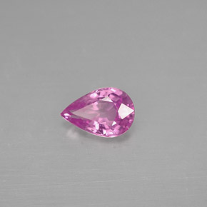 Zafiro rosa natural de 0,46 ct, en forma de pera, VS-SI