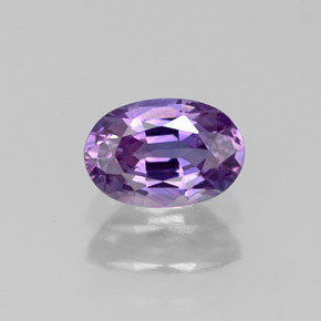 Zafiro violeta natural de 0,61 ct, corte óvalo, VS