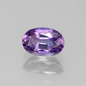 Zafiro violeta natural de 0,61 ct, corte óvalo, VS