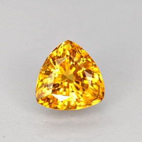Zafiro amarillo natural de 1,14 ct, trillón, VS