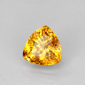 Zafiro amarillo natural de 1,14 ct, trillón, VS