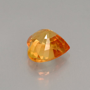 Zafiro amarillo natural de 1,04 ct, forma de corazón, VS