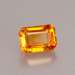Zafiro amarillo natural de 0,97 ct, corte esmeralda, VVS
