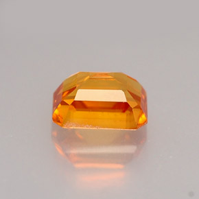 Zafiro amarillo natural de 0,97 ct, corte esmeralda, VVS