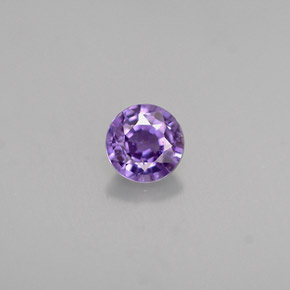 Zafiro violeta natural de 0,47 ct, corte redondo, VS-SI