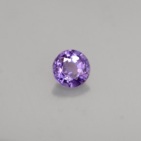 Zafiro violeta natural de 0,47 ct, corte redondo, VS-SI