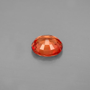Zafiro naranja natural de 1,54 ct, corte óvalo, VVS