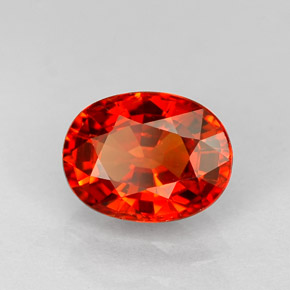 Zafiro naranja natural de 1,17 ct, corte óvalo, VVS-VS