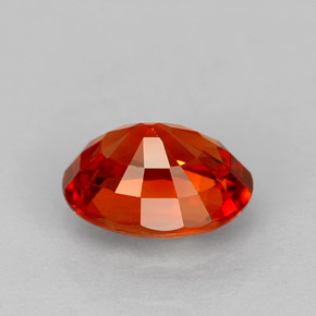 Zafiro naranja natural de 1,17 ct, corte óvalo, VVS-VS