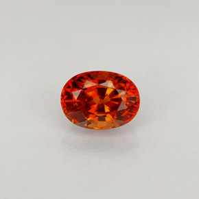 Zafiro naranja natural de 1,06 ct, corte óvalo, VVS-VS