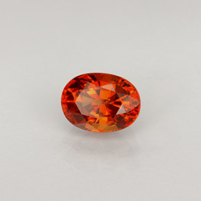 Zafiro naranja natural de 1,06 ct, corte óvalo, VVS-VS