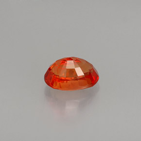 Zafiro naranja natural de 1,09 ct, corte óvalo, VS