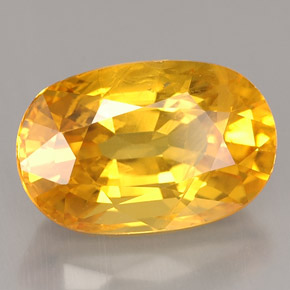 Zafiro amarillo natural de 4,33 ct, corte óvalo, VS-SI
