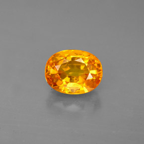 Zafiro amarillo natural de 2,13 ct, corte óvalo, VS-SI
