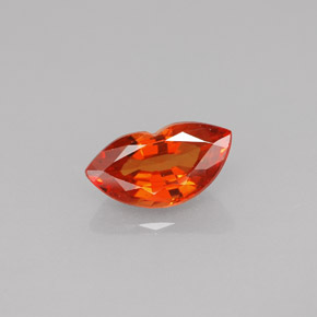 Zafiro naranja natural de 1,25 ct, forma elegante, VS