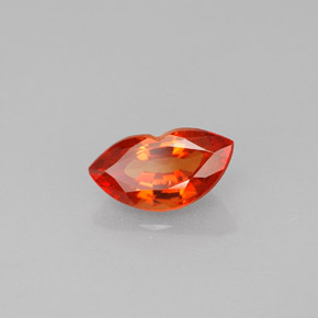 Zafiro naranja natural de 1,25 ct, forma elegante, VS