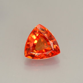 Zafiro naranja natural de 0,99 ct, trillón, VVS-VS