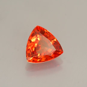 Zafiro naranja natural de 0,99 ct, trillón, VVS-VS