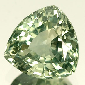 Zafiro verde natural de 1,04 ct, trillón, VS