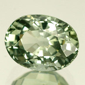 Zafiro verde natural de 1,50 ct, corte óvalo, VS-SI